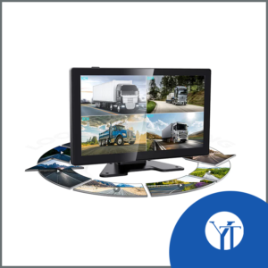 10.1 Inch LCD Monitor 24V Truck Backup Reverse Camera System with IP68 Waterproof Camera, 4CH BSD