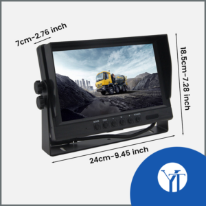 Widescreen 9 Inch Car Truck Monitor 1080p Dc12 V-24v Monitor Quad Split Monitor